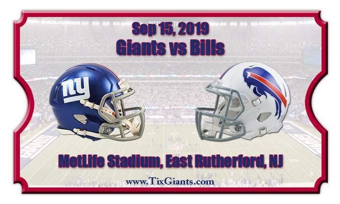 Bekostning dobbeltlag Kæreste New York Giants vs Buffalo Bills Football Tickets | 09/15/19