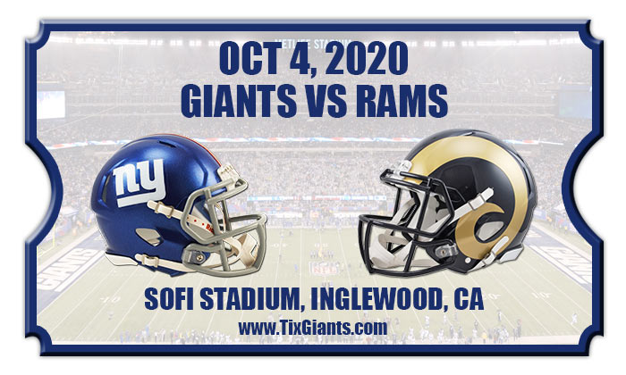 New York Giants vs Los Angeles Rams Football Tickets  10 