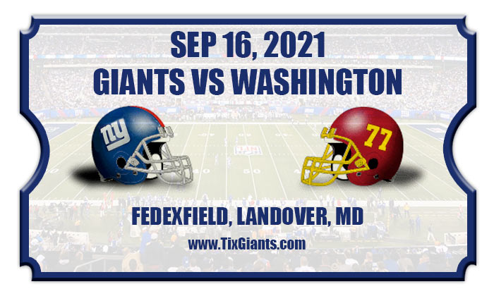 2021 Giants Vs Washington